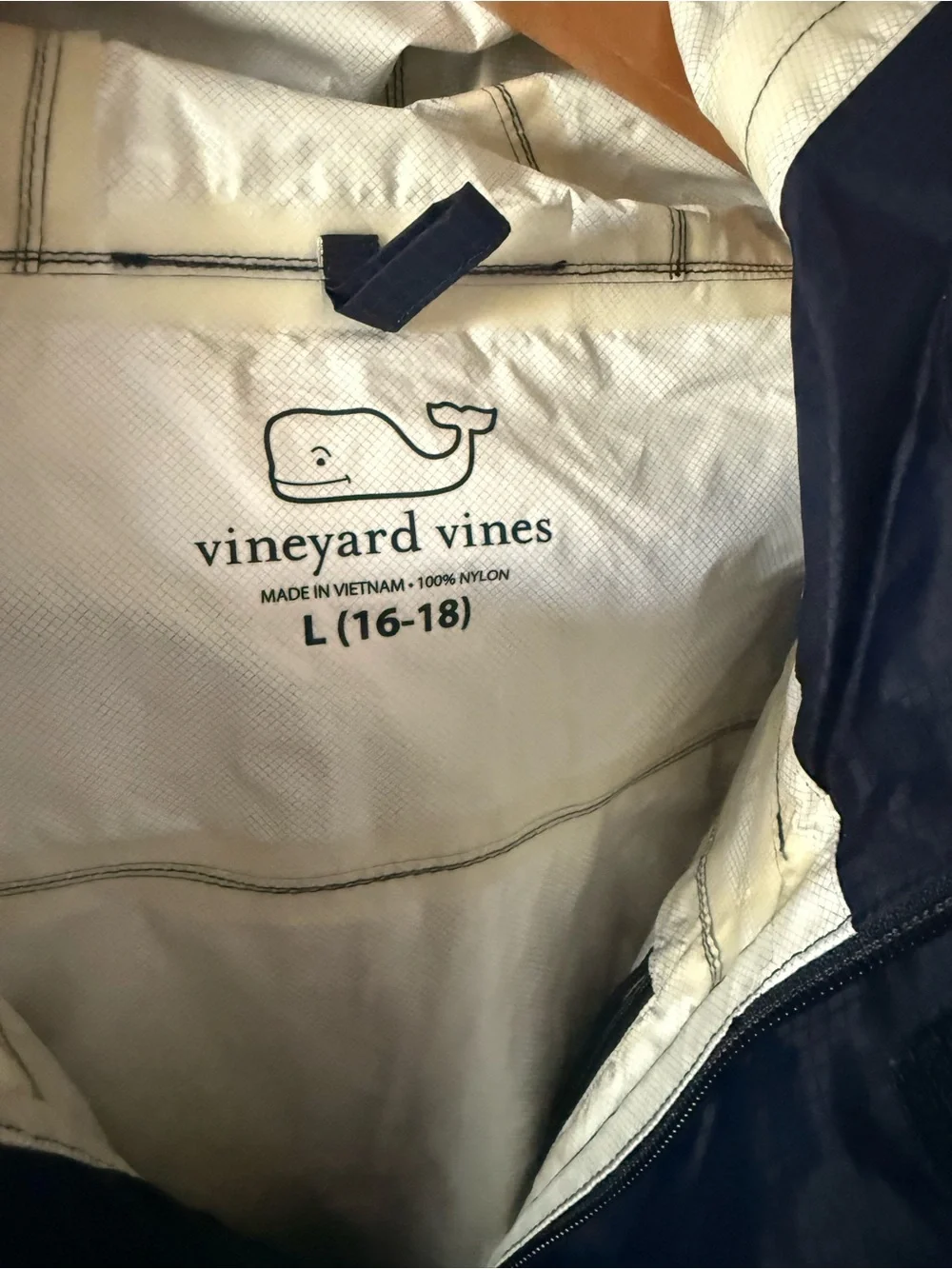 Vineyard Vines Kids Windbreaker Navy Jacket